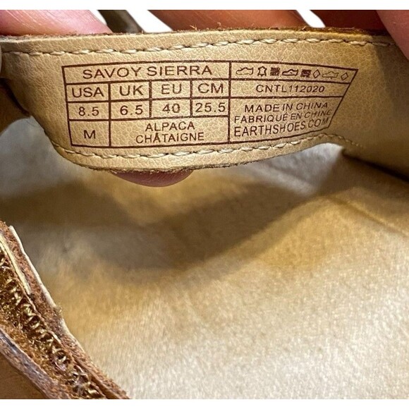 Earth Origins Sandals Women 8.5 EU 40 Brown Leather Closed Toe Fisherman Flats - Picture 9 of 9